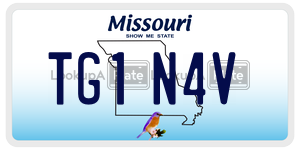 TG1N4V  license plate in MO