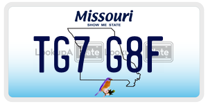 TG7G8F  license plate in MO