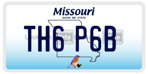 TH6P6B  license plate in MO