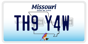 TH9Y4W  license plate in MO