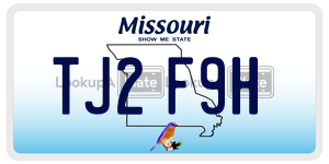 TJ2F9H  license plate in MO