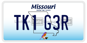 TK1G3R  license plate in MO