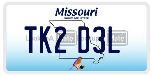 TK2D3L license plate in Missouri