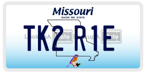 TK2R1E  license plate in MO