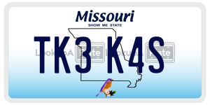TK3K4S  license plate in MO