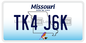 TK4J6K  license plate in MO