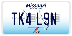 TK4L9N  license plate in MO