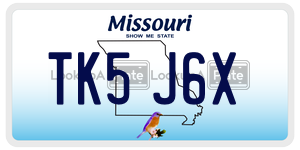 TK5J6X  license plate in MO