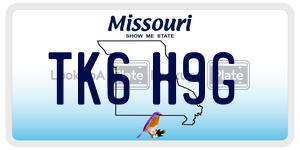 TK6H9G  license plate in MO