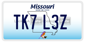 TK7L3Z  license plate in MO