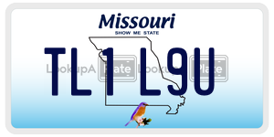 TL1L9U  license plate in MO