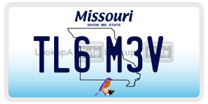 TL6M3V  license plate in MO