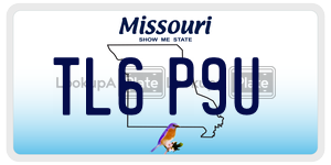 TL6P9U  license plate in MO