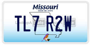 TL7R2W license plate in Missouri