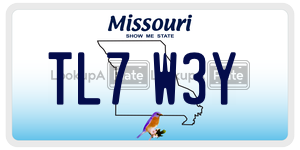 TL7W3Y  license plate in MO