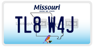 TL8W4J  license plate in MO