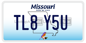TL8Y5U  license plate in MO