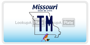 TM  license plate in MO