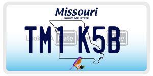TM1K5B  license plate in MO