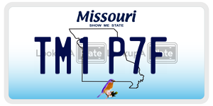 TM1P7F  license plate in MO