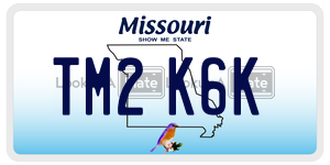 TM2K6K  license plate in MO
