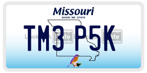 TM3P5K  license plate in MO