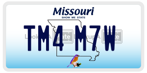 TM4M7W  license plate in MO
