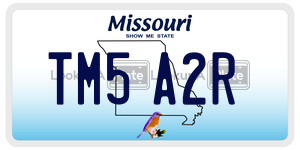 TM5A2R  license plate in MO