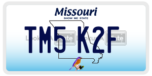 TM5K2F  license plate in MO
