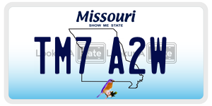 TM7A2W  license plate in MO
