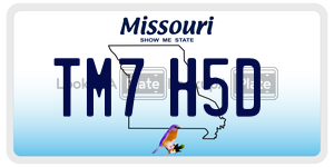 TM7H5D  license plate in MO