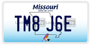 TM8J6E  license plate in MO