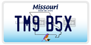 TM9B5X  license plate in MO