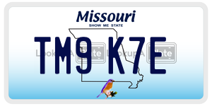 TM9K7E  license plate in MO