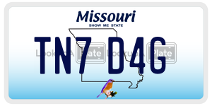 TN7D4G  license plate in MO