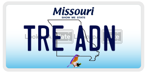 TREADN  license plate in MO