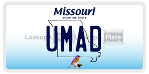 UMAD  license plate in MO