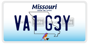 VA1G3Y  license plate in MO