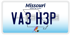 VA3H3P  license plate in MO