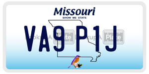 VA9P1J license plate in Missouri