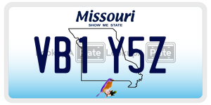 VB1Y5Z license plate in Missouri