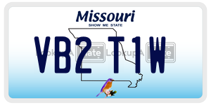 VB2T1W  license plate in MO