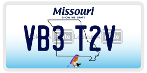 VB3T2V license plate in Missouri
