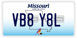 VB8Y8L  license plate in MO