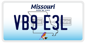 VB9E3L  license plate in MO