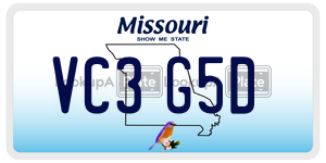 VC3G5D  license plate in MO