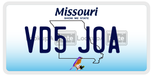 VD5J0A  license plate in MO