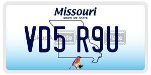 VD5R9U license plate in Missouri