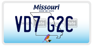 VD7G2C  license plate in MO