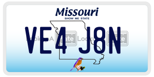 VE4J8N  license plate in MO